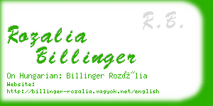 rozalia billinger business card